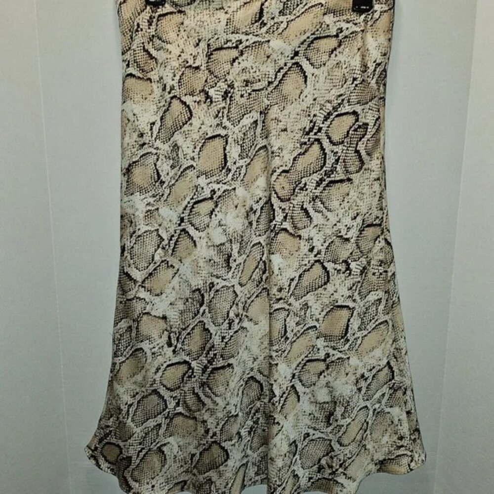 Snakeskin Print Skirt